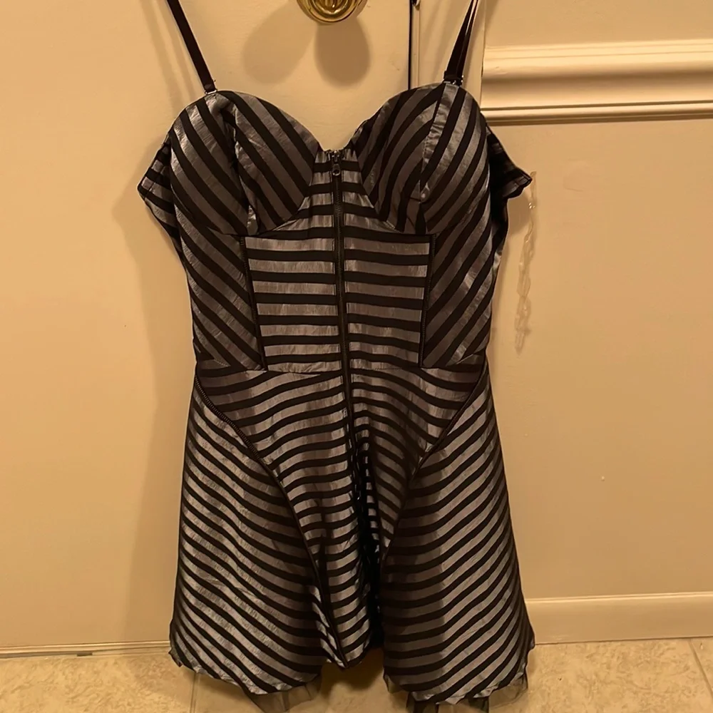 Black/Grey Zip up dress NWOT